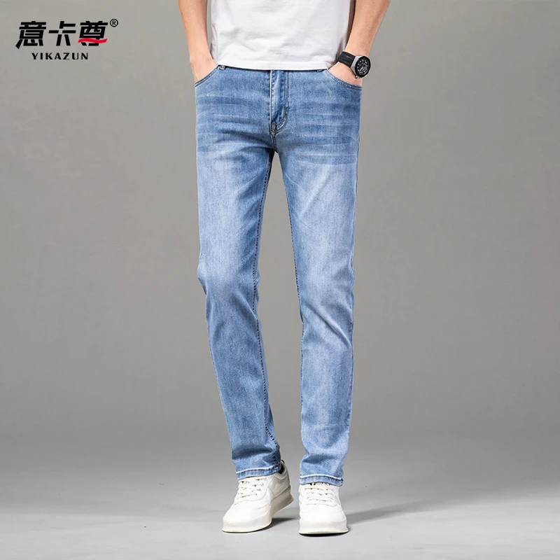 意卡尊秋季新款浅色男士2025男士牛仔裤男裤裤子男款爆款2025新款