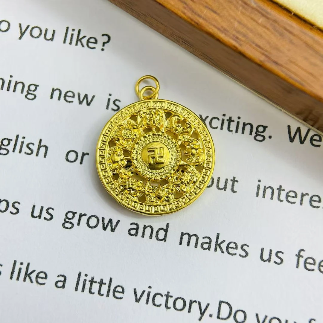 足金999卡24罗盘黄金首饰配件DP2830-01250