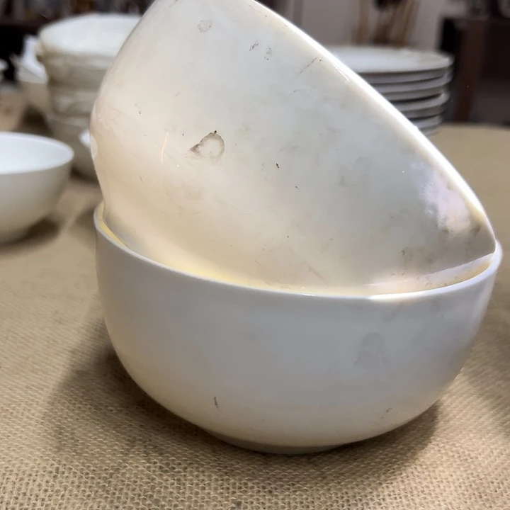 国营尾货骨瓷面碗一对