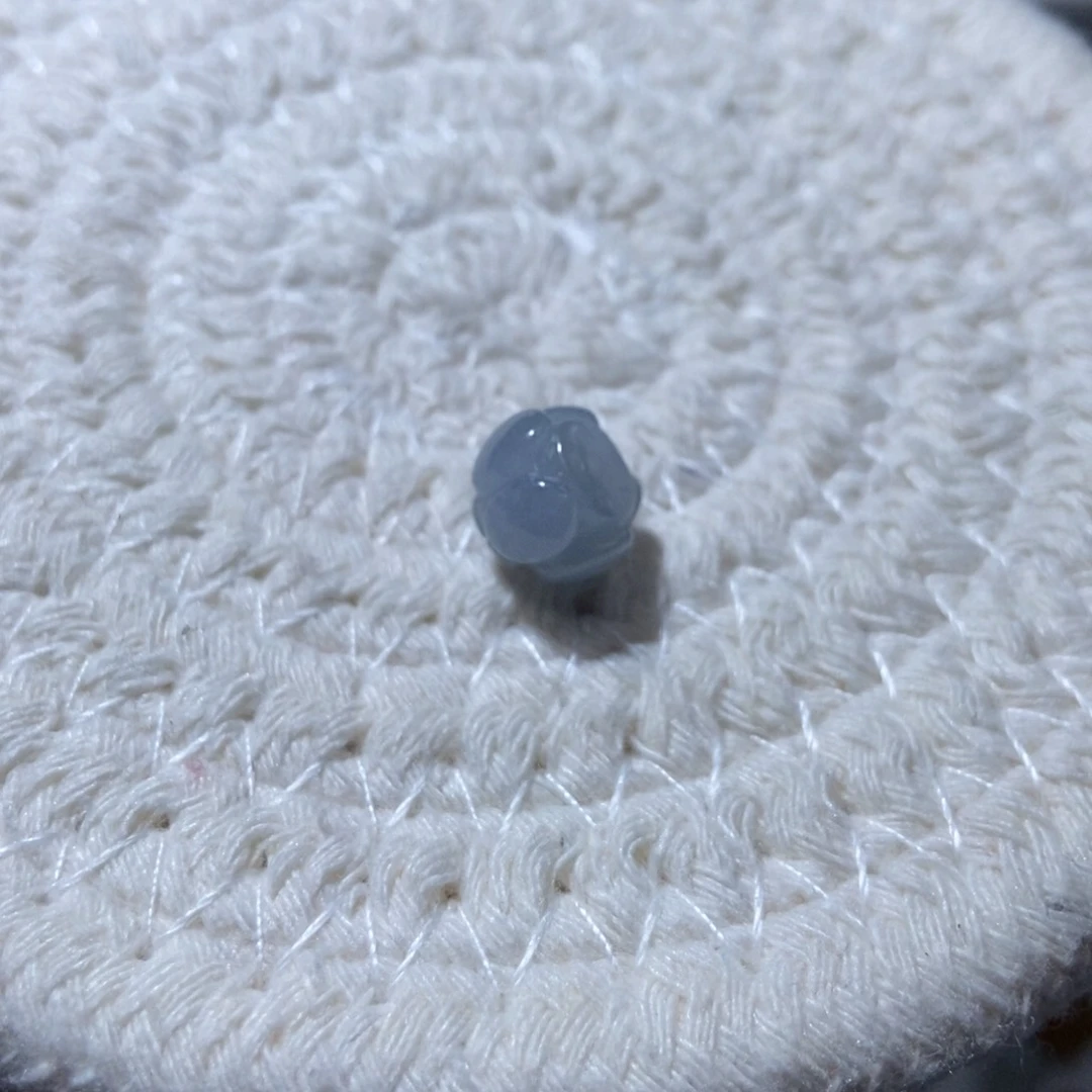 翡翠散珠翡翠紫莲花珠 卡10.2-8.1