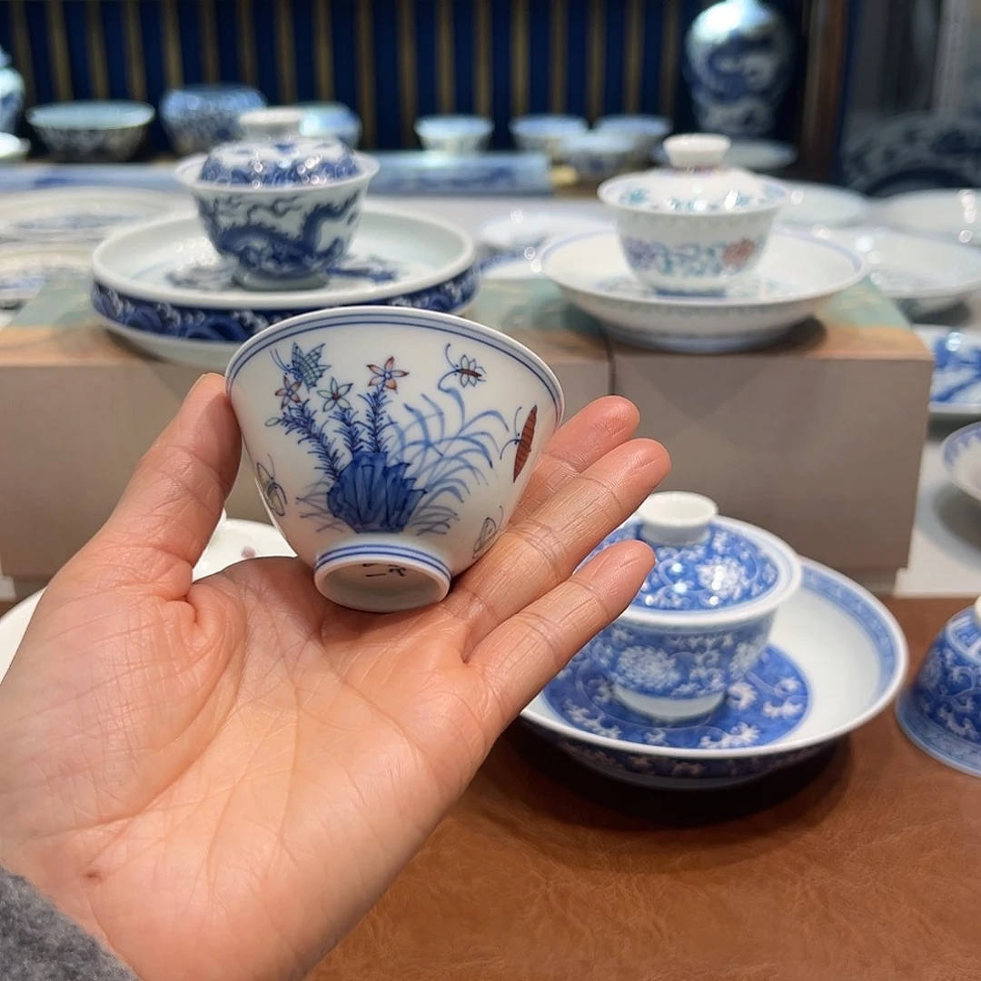 杯子斗彩三秋杯70毫升