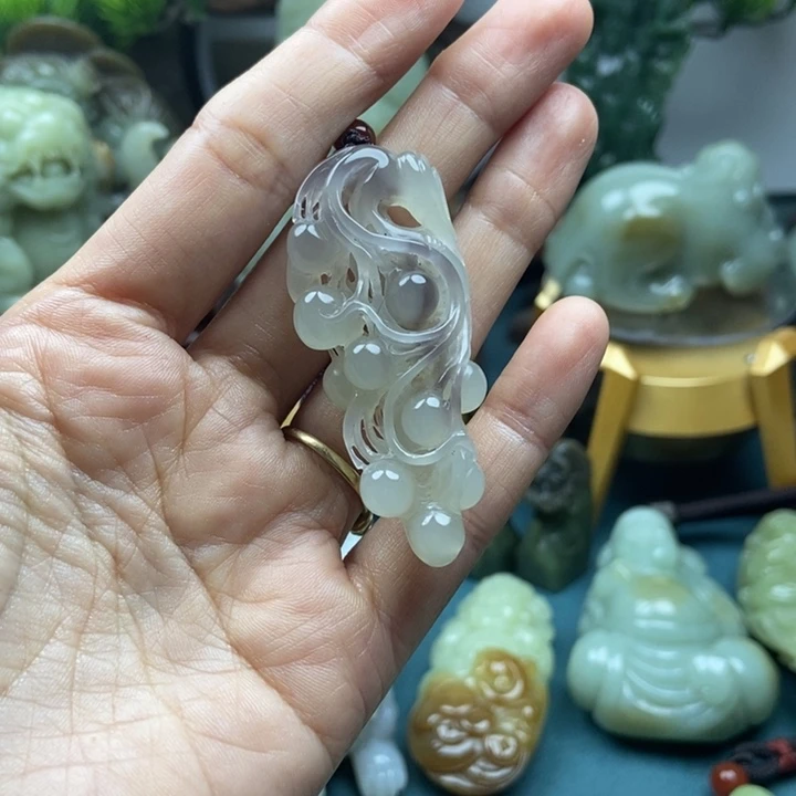 和田玉挂件未镶嵌沙***5