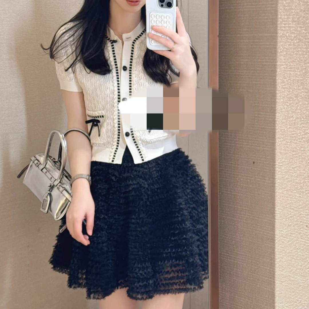 SZSALI 定制小香风套装女夏季名媛气质时尚洋装高级感套装