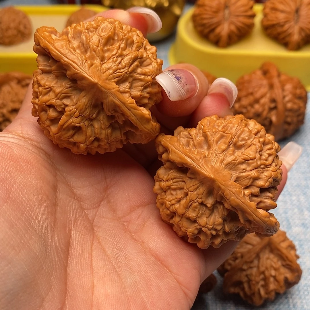 文玩核桃把件毕业官帽48+全品