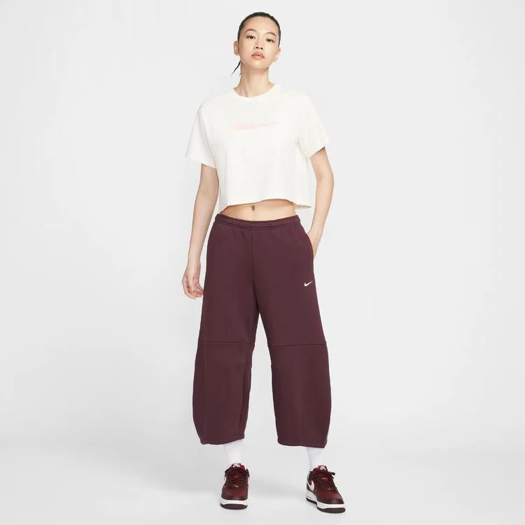 NIKE/耐克女子 Sportswear 流光风宽松中腰加绒九分裤-IM7475-652