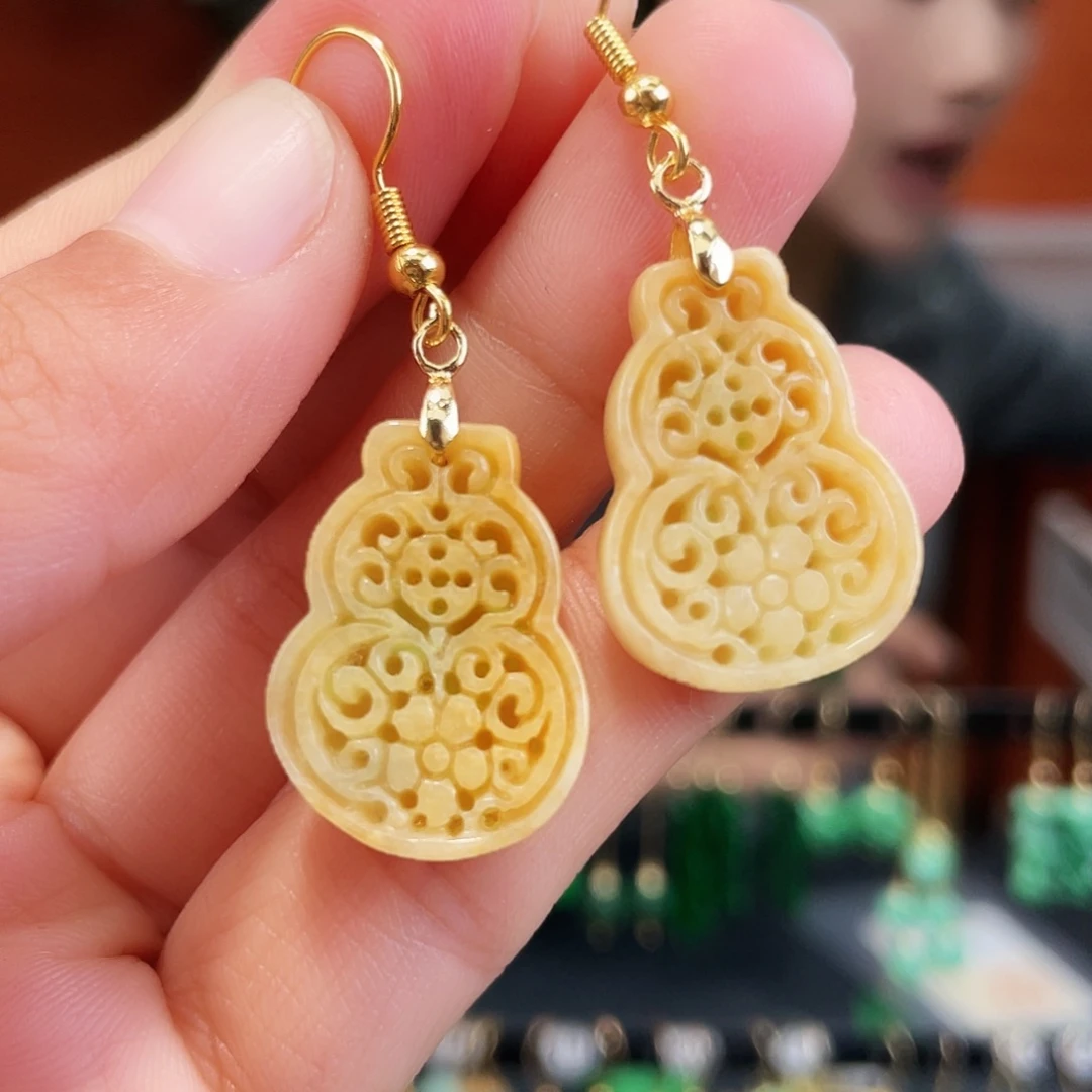 翡翠未镶嵌耳饰饰品