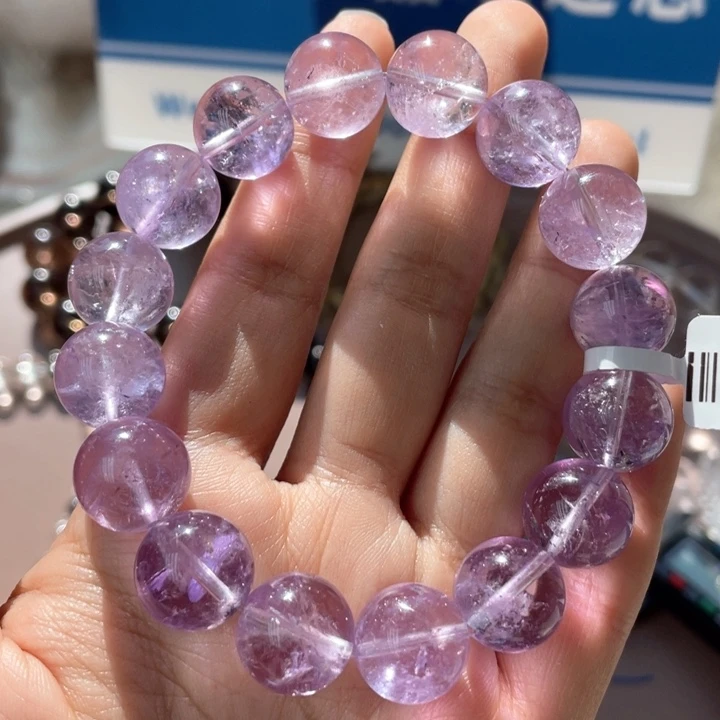 水晶手串未镶嵌薰衣草紫水晶
