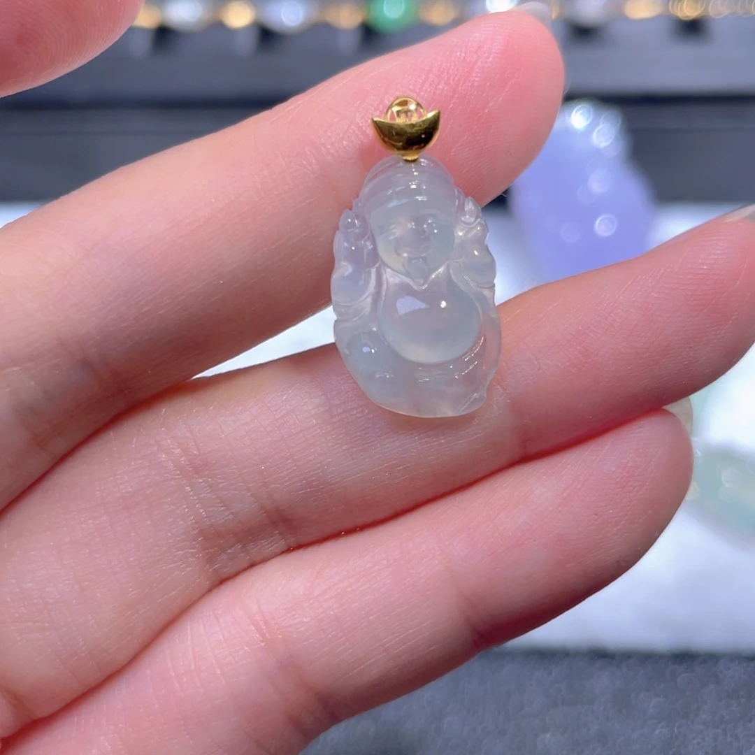 翡翠18K金镶嵌颈饰翡翠