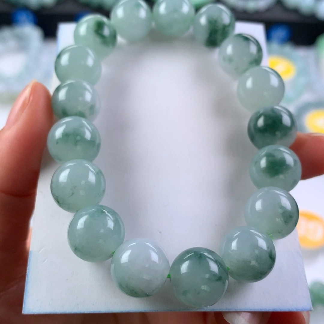 方***哥翡翠未镶嵌手链卡12.3
