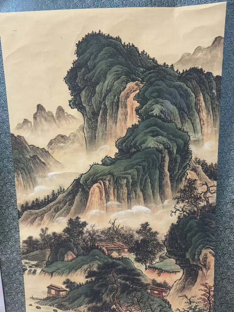 精品摆件张山水布挂