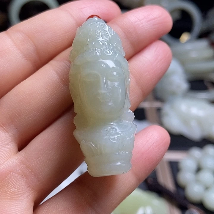 和田玉未镶嵌吊坠(不含链)