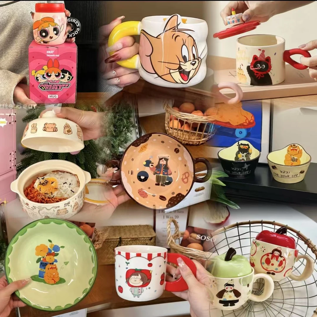 【清仓限购】潮玩水杯餐具【主播代拆】创意水杯可爱少女心泡面碗