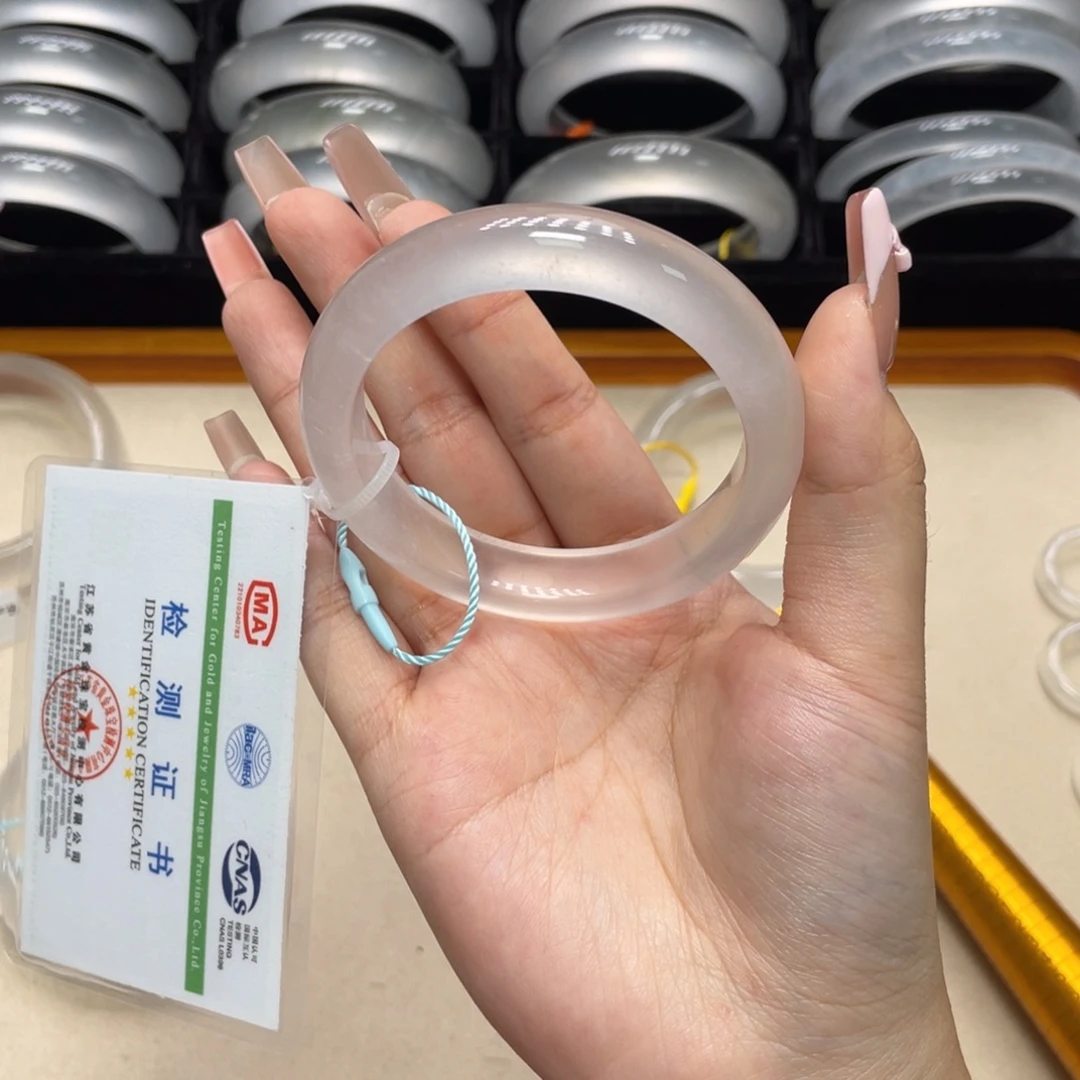 贰***叁未镶嵌手镯石英质玉（金丝玉）02r52.8
