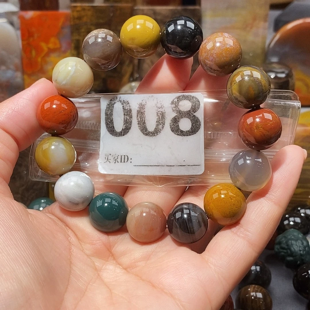 硅化玉天然北票硅化玉手串未镶嵌