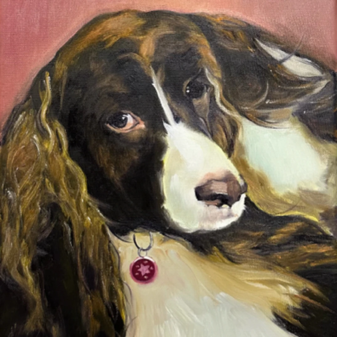 狗系列丙烯油画框40*40尺寸艺术装饰画