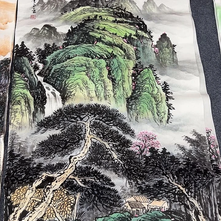 竖款惊喜不断，山水作品