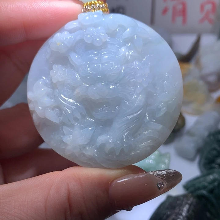 翡翠未镶嵌颈饰保真天然A货翡翠