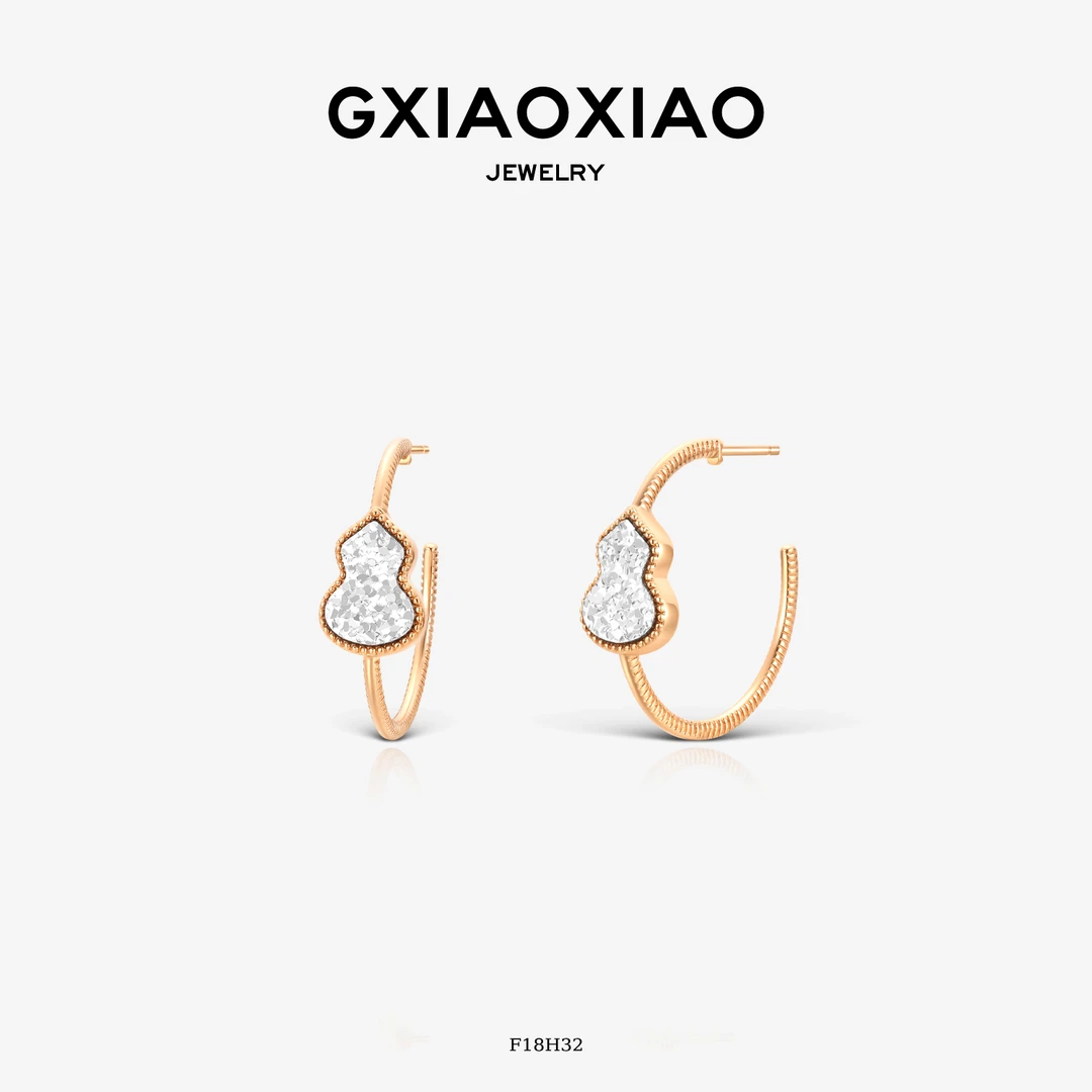 G XIAOXIAO 【满星葫芦】气质高级优雅百搭葫芦耳环 F18H32