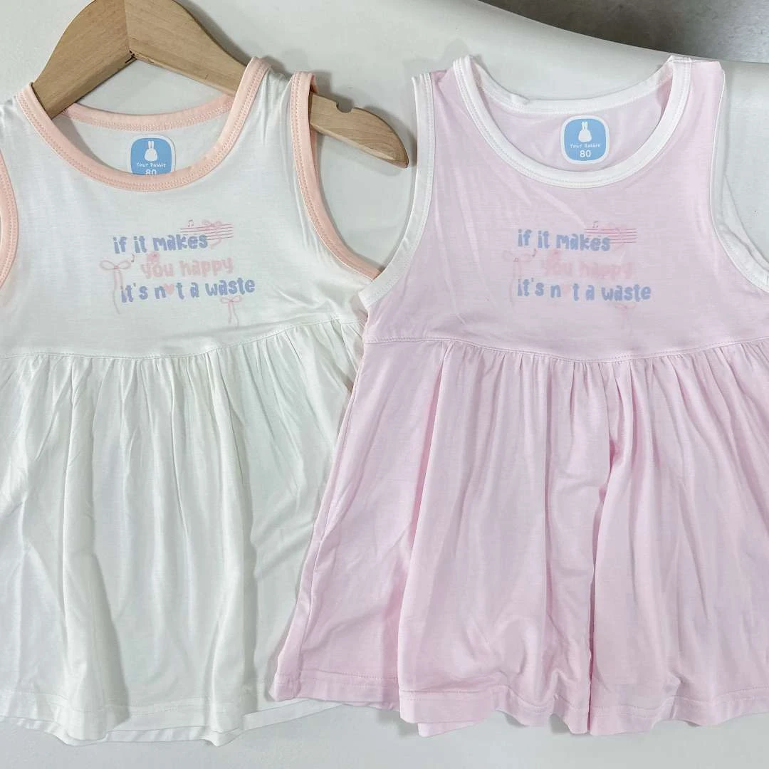 NAIMG"2025玥儿兔夏季新款甜美字母宽肩裙332128