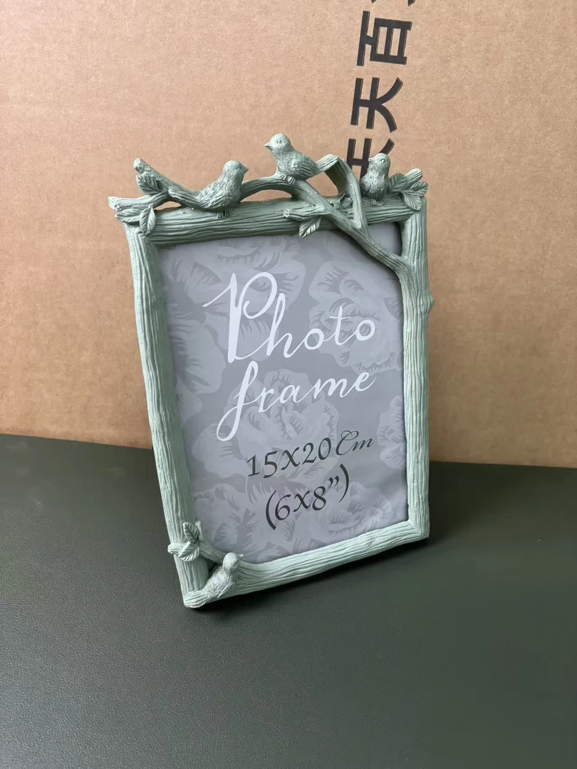 T138-绿色小鸟边框小相框