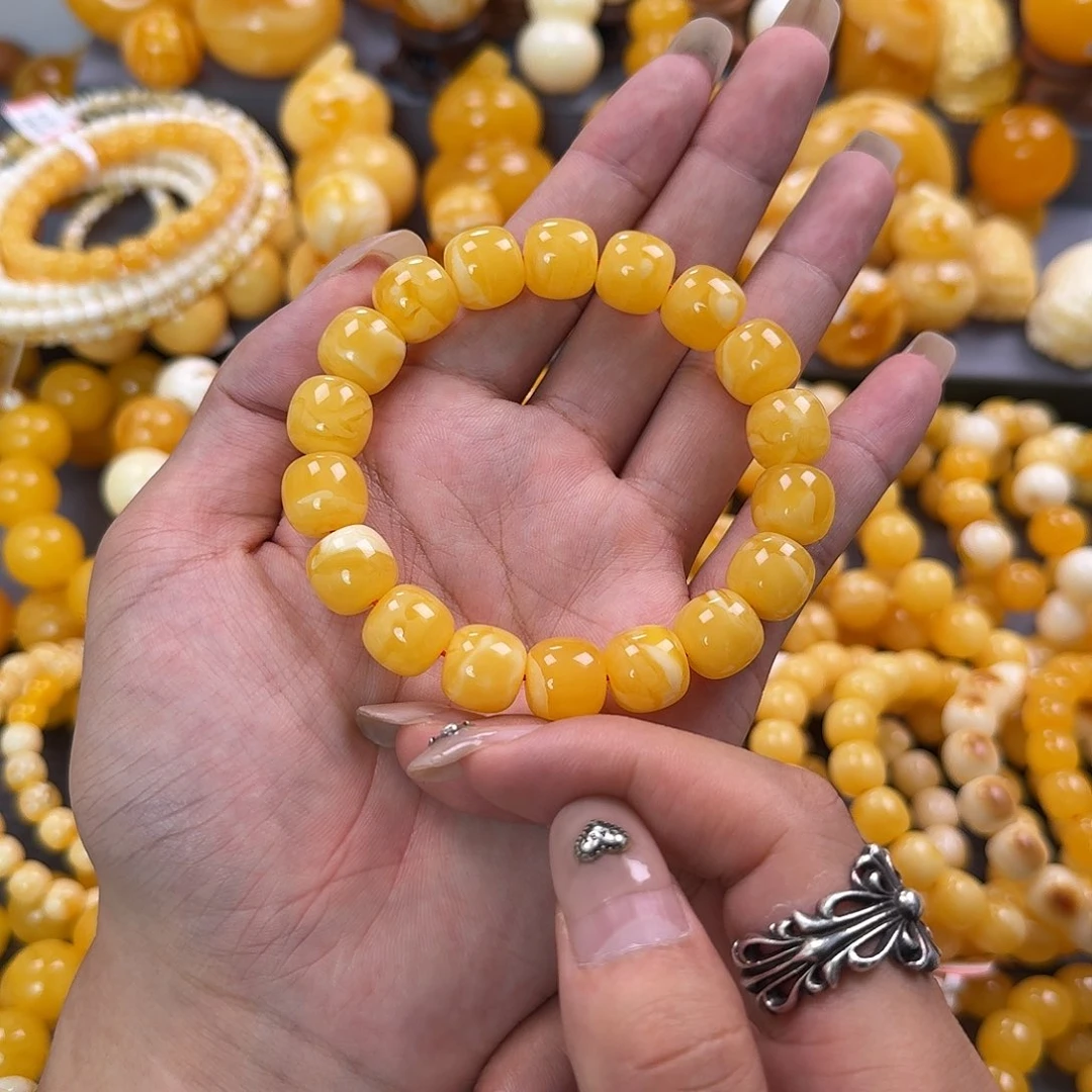 蜜蜡未镶嵌珠宝奇石同料13mm