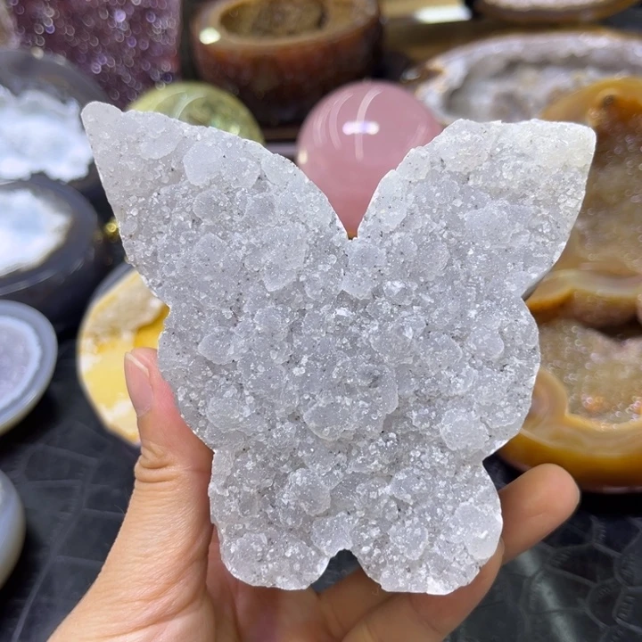 未镶嵌发饰水晶白软蝴蝶