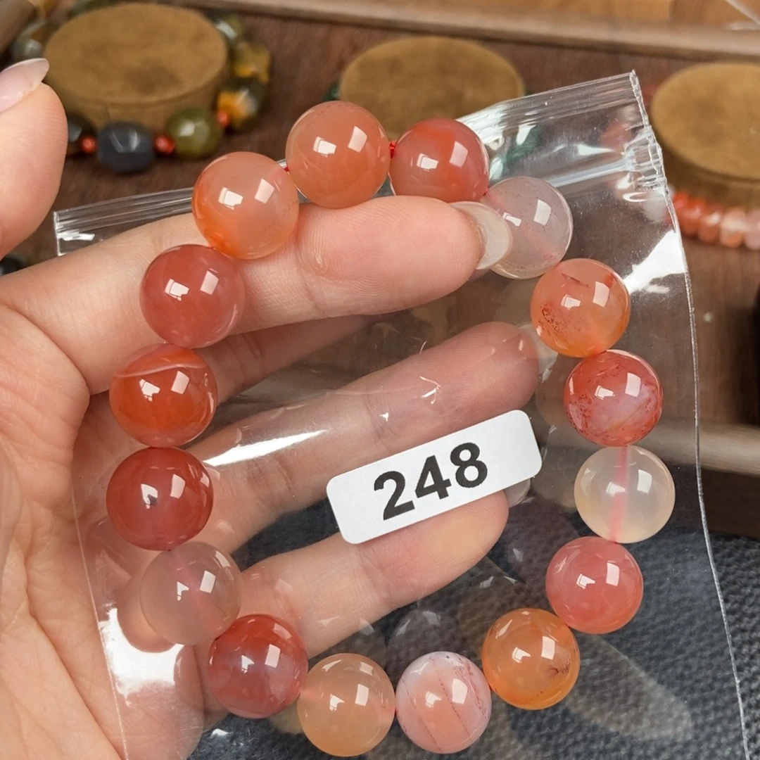 南红玛瑙未镶嵌手链卡13.3