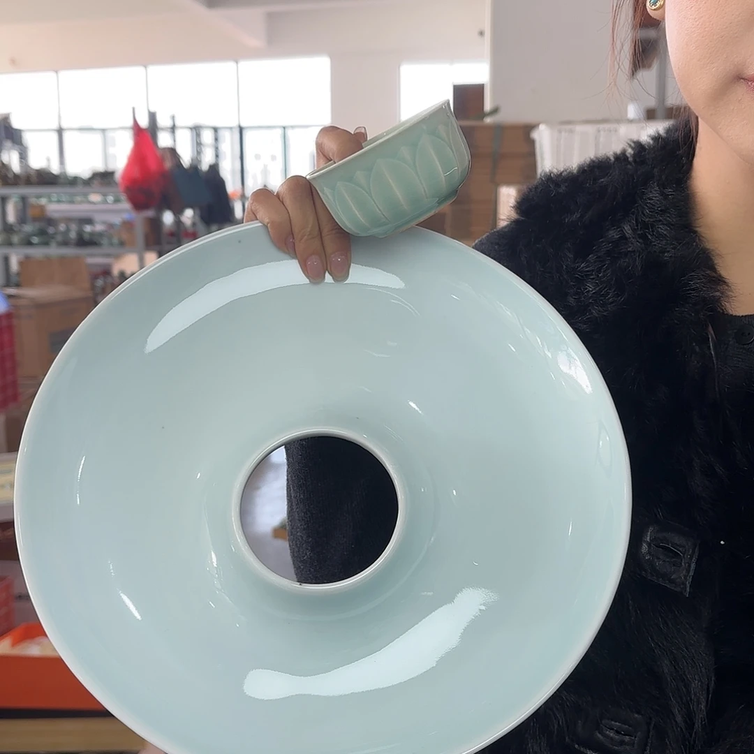 龙泉云间青瓷小米茶器