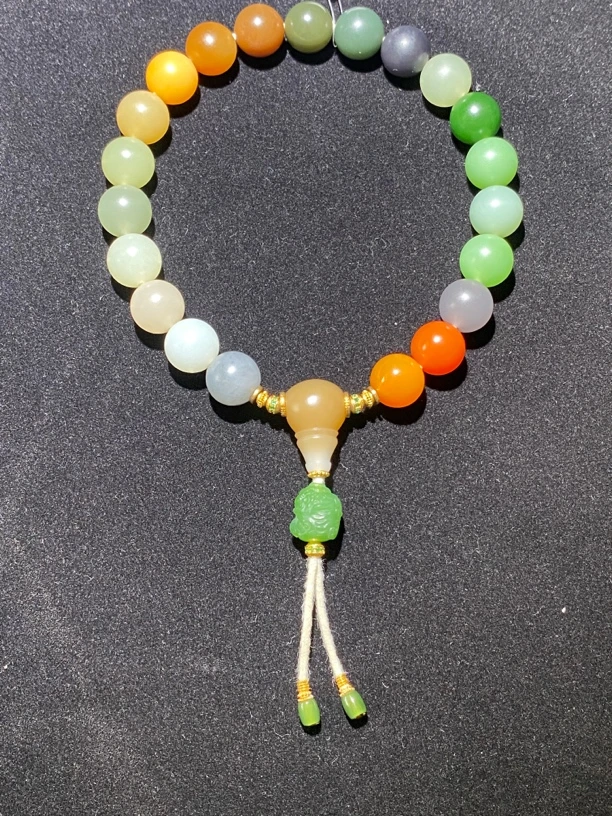 天然和田玉多宝手持