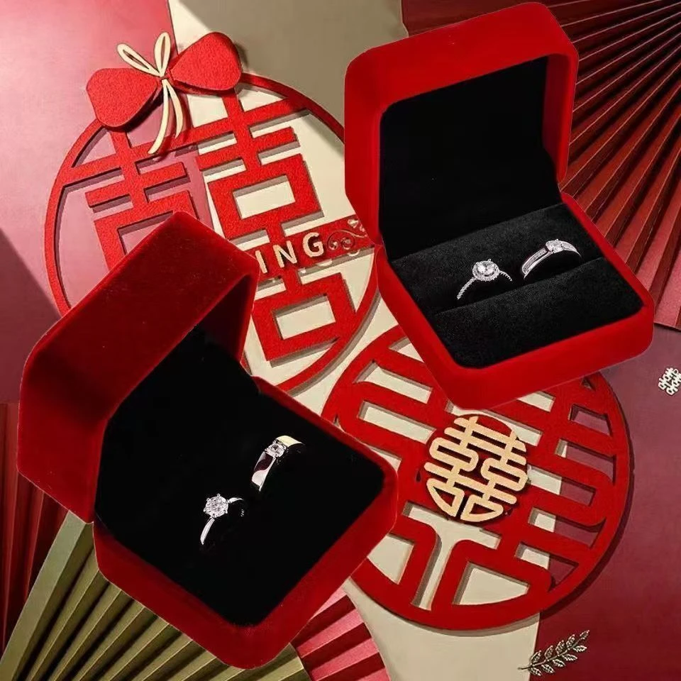 合金莫桑石婚庆饰品 仿真婚戒活口可调对戒结婚戒指情侣一对婚礼