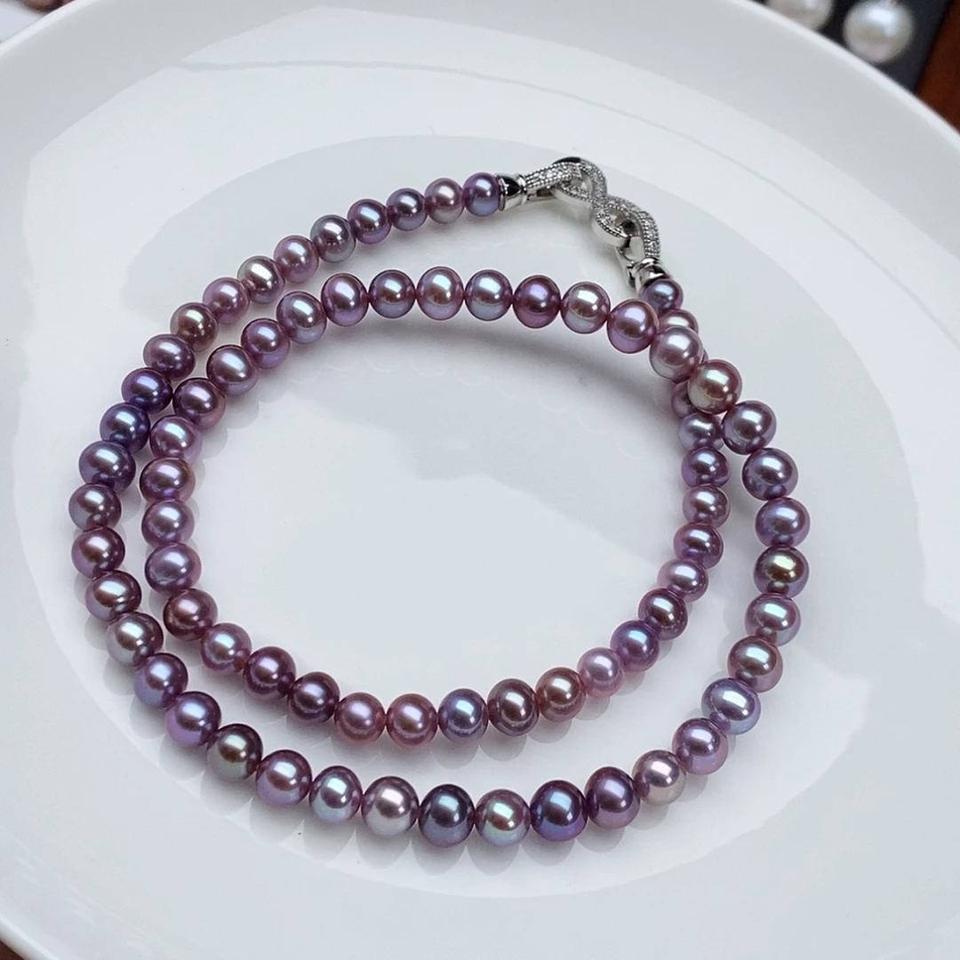 颈饰银S925镶嵌淡水珍珠