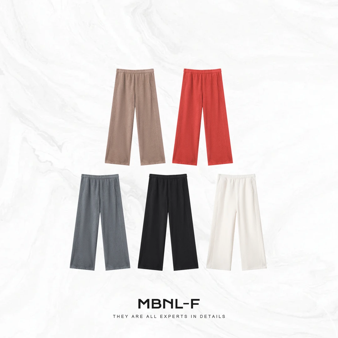 MBNL-F“五色绒感裤” 时髦感百搭保暖松紧腰阔腿裤 秦磊XM-XKZ9706