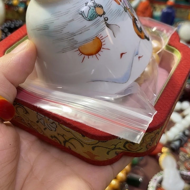 吧***克青花手绘小主人杯子