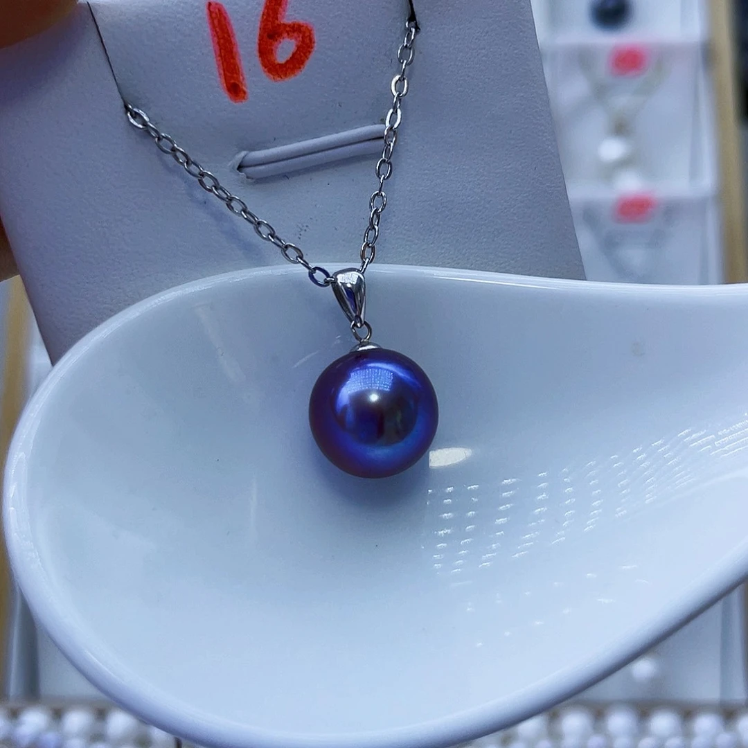 淡水珍珠18K金镶嵌吊坠(不含链)