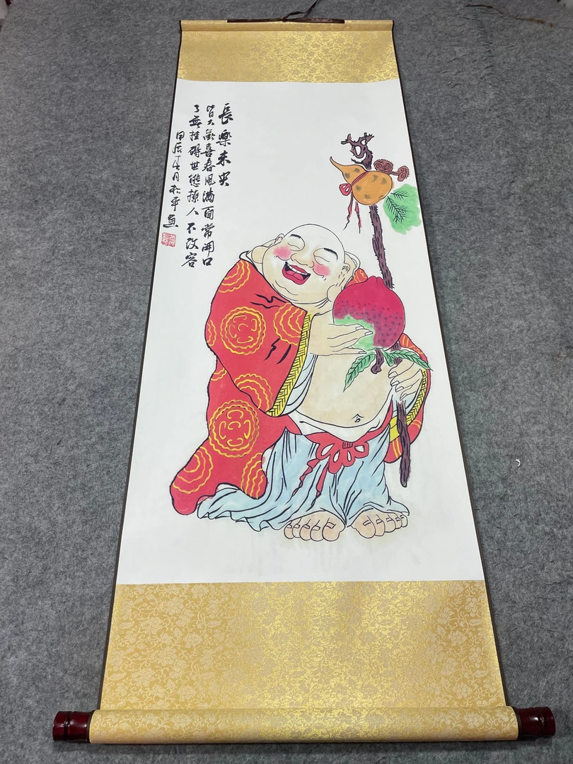 《长乐未央》 宽45高140 国画