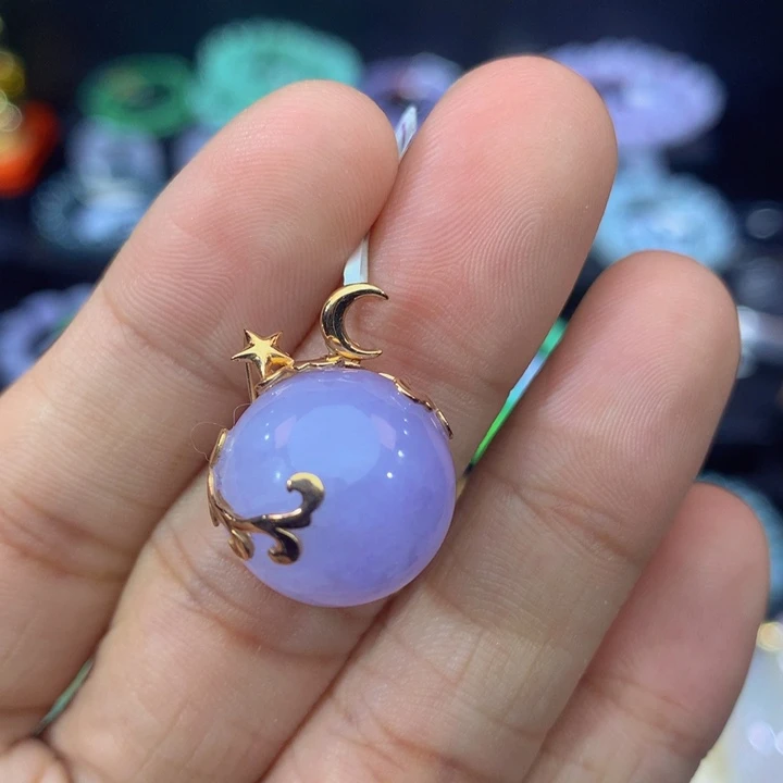 小***沁18K金镶嵌手链翡翠翡翠 15+