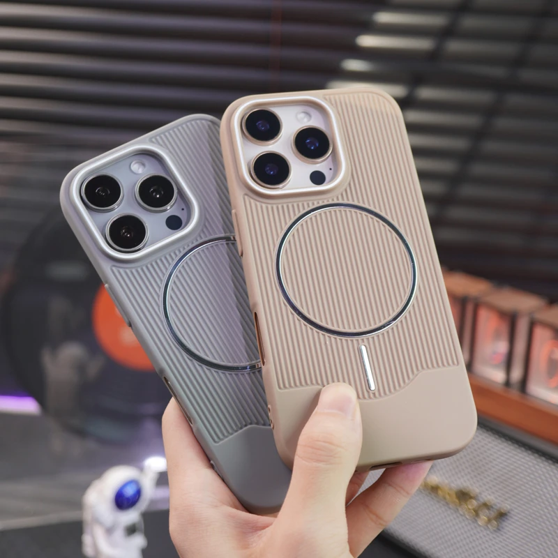 【栅格纹】iPhone16手机壳新款磁吸适用苹果12/13/14/15promax防摔