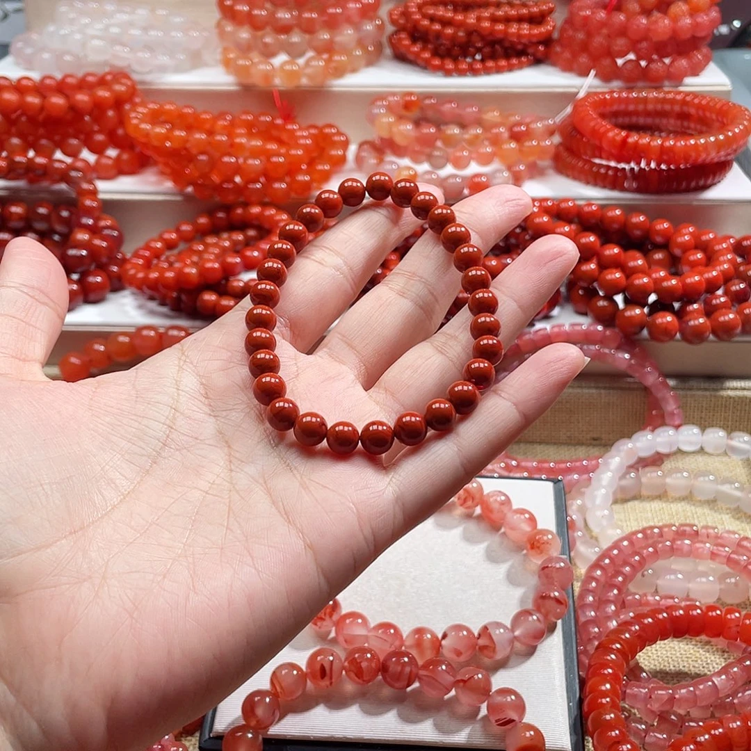 南红玛瑙未镶嵌手链
