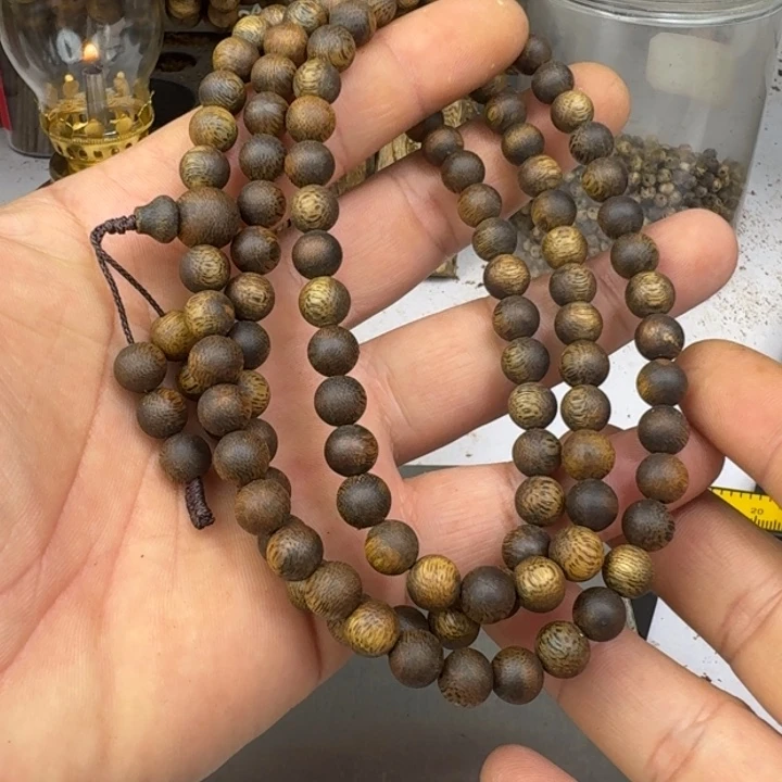 8***树手串沉香绿奇楠沉香0.8mm27克98方沉高油脂