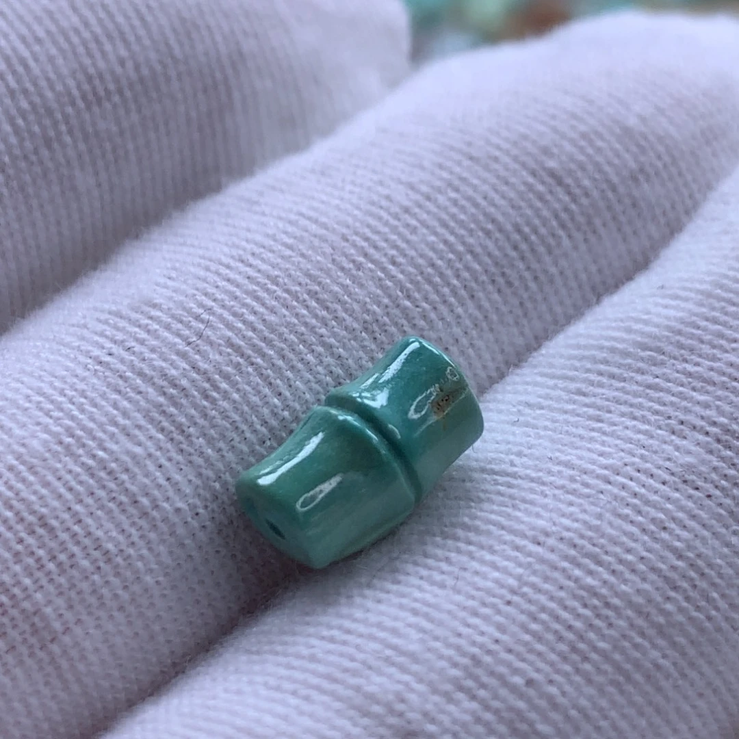 绿松石未镶嵌颈饰原矿绿松石小竹节