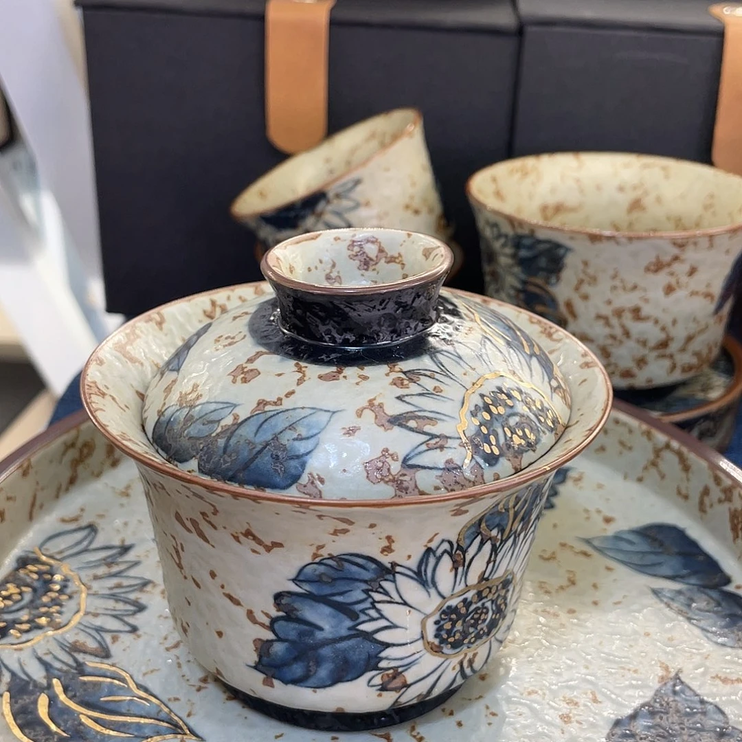 陶景德陶瓷盖碗茶具