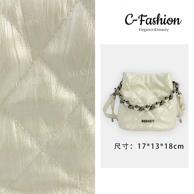 【尚恩CC】ZT-D7175-珍珠白-轻奢女士新款手提斜挎水桶包