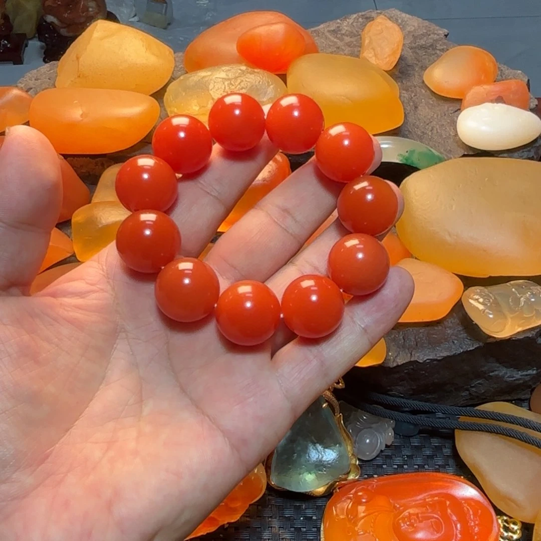 烟***月石英岩玉串未镶嵌