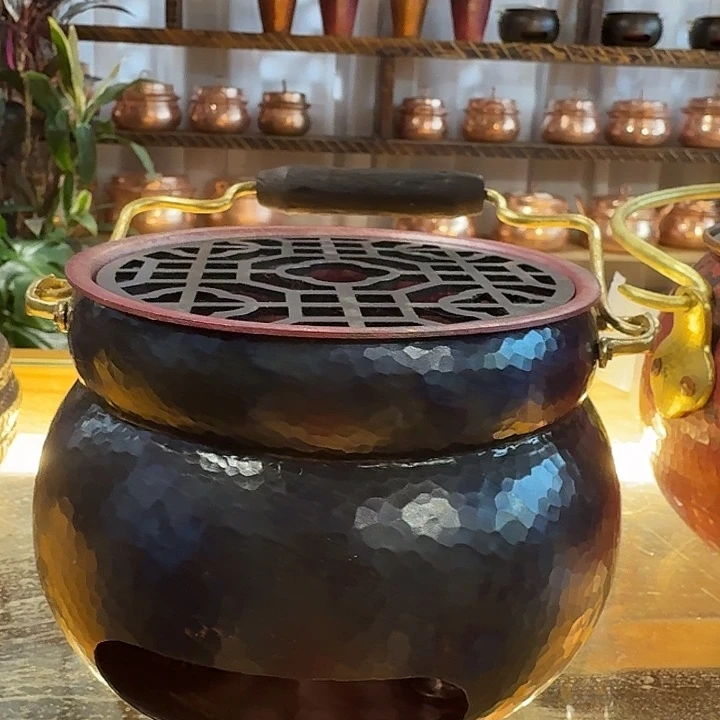 紫铜手工制作炭炉