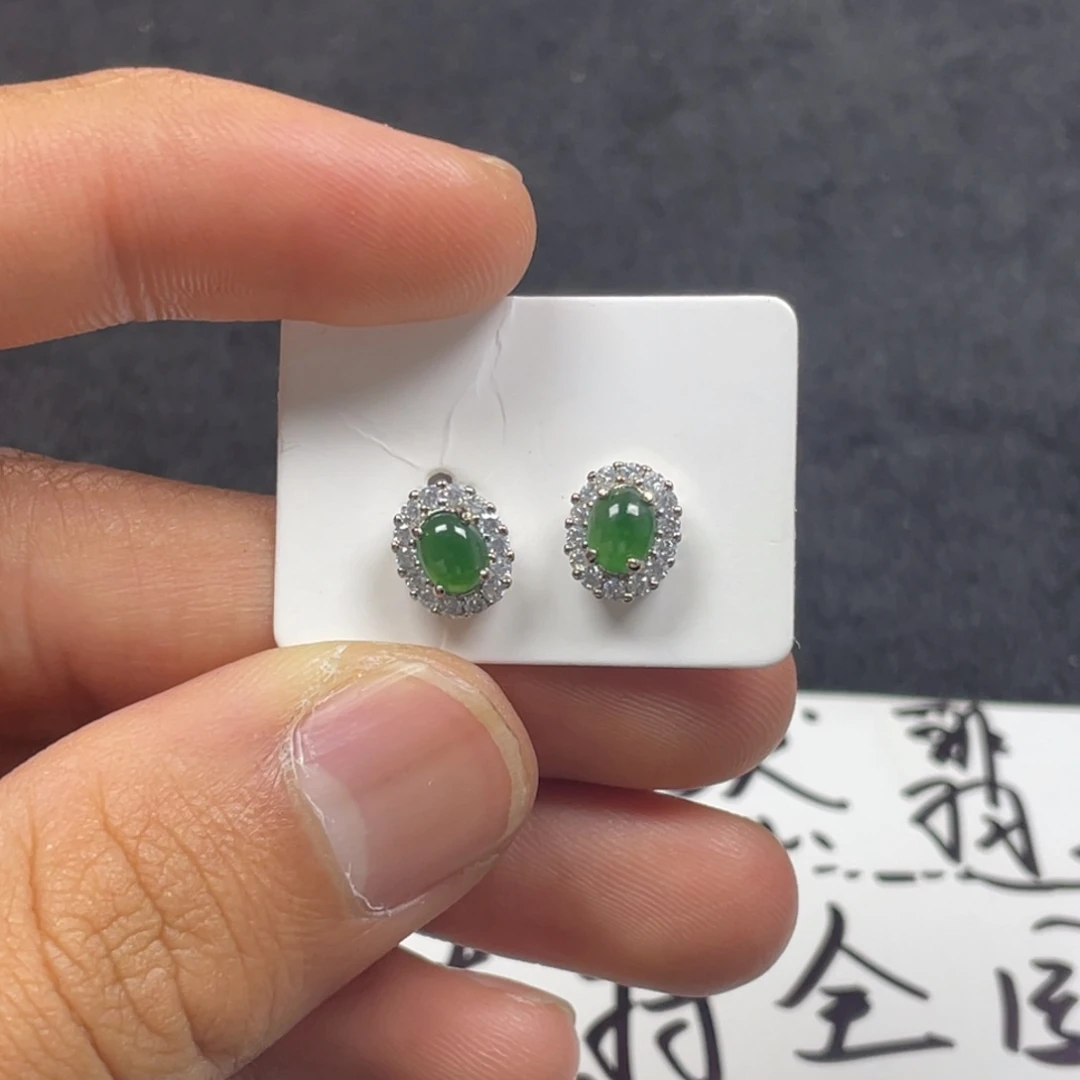 翡翠银S925镶嵌戒指
