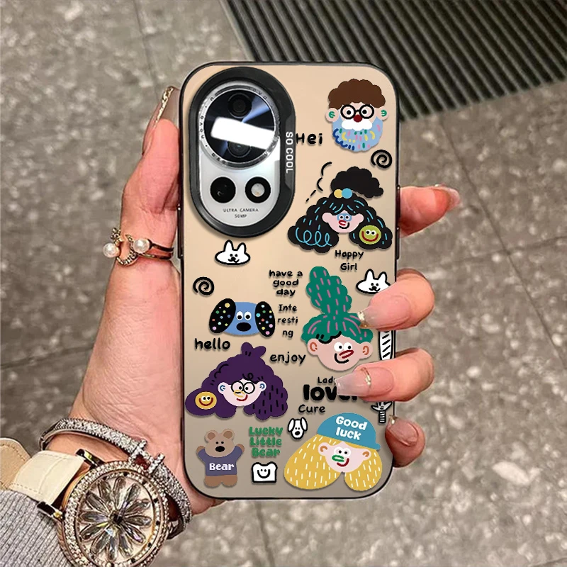 涂鸦头像适用于华为nova14手机壳13新款外壳12网红彩银防摔保护套