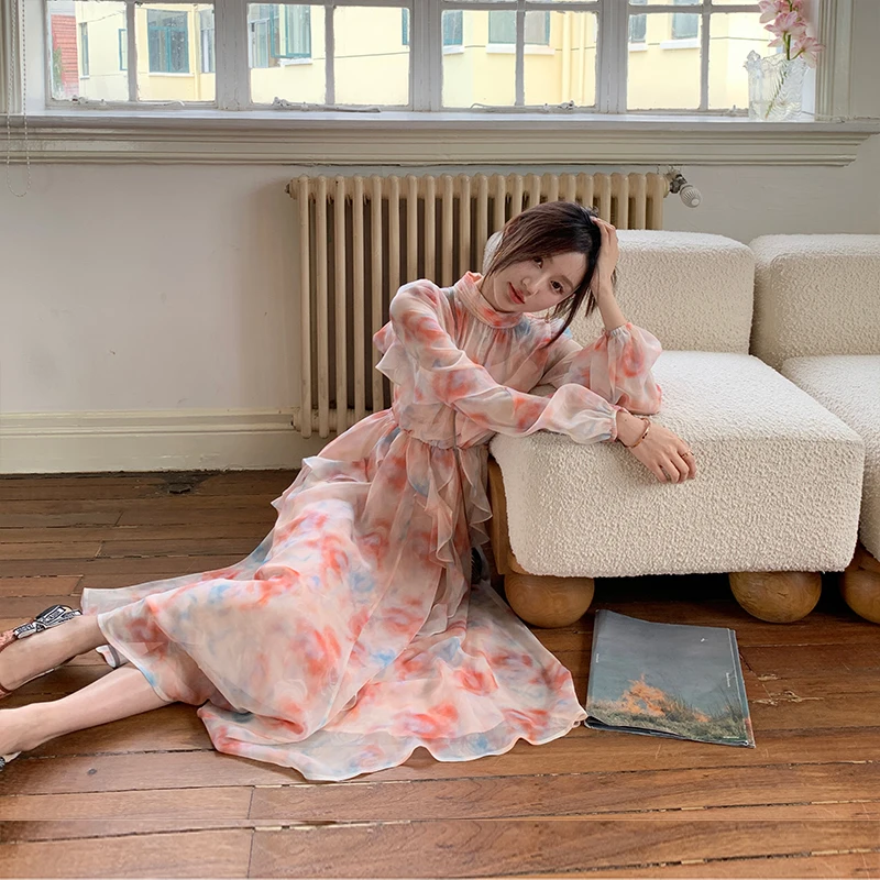 【惊鸿裙系列】夏季连衣裙女2023年新款时尚长款连衣裙ql231085-b