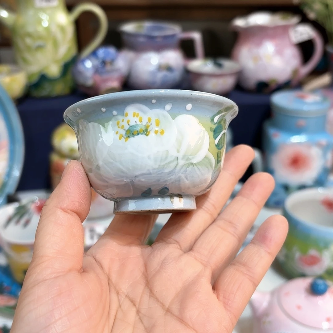 景德镇手绘高温釉下彩陶瓷茶具
