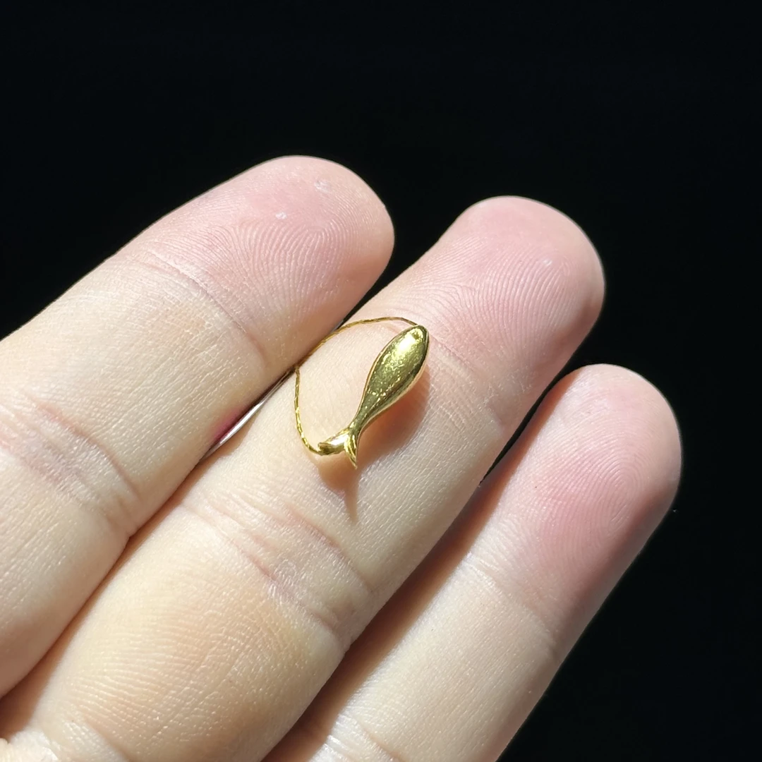 足金999 卡14 小黄鱼通孔 1.276