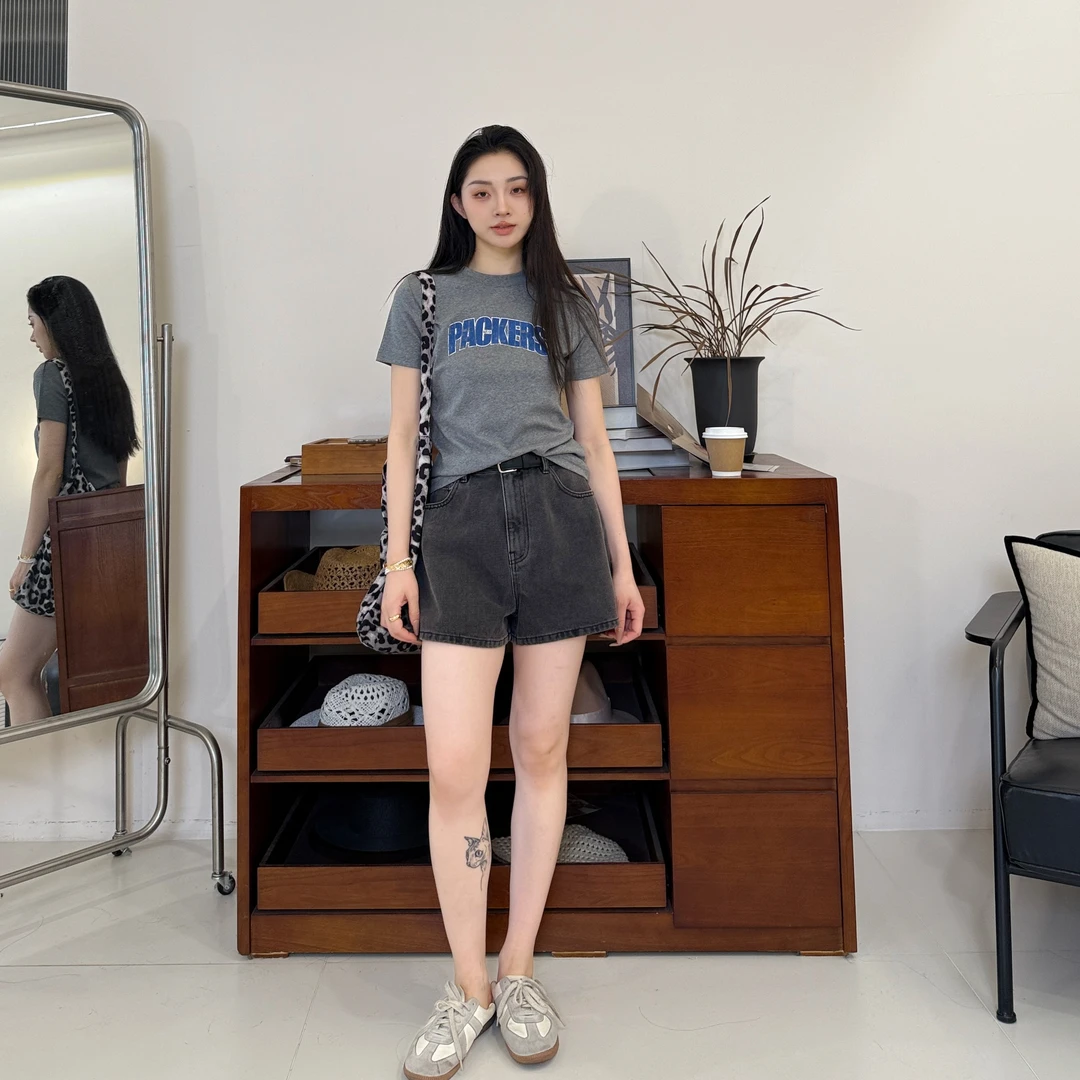 euri100棉丨PACKERS简约通勤舒适纯棉字母印花圆领T恤-MY5905